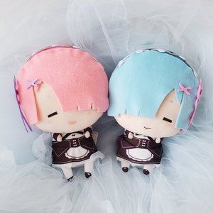 Re:Zero - Rem & Ram - Kawaii Maid Plushies (Set of 2)